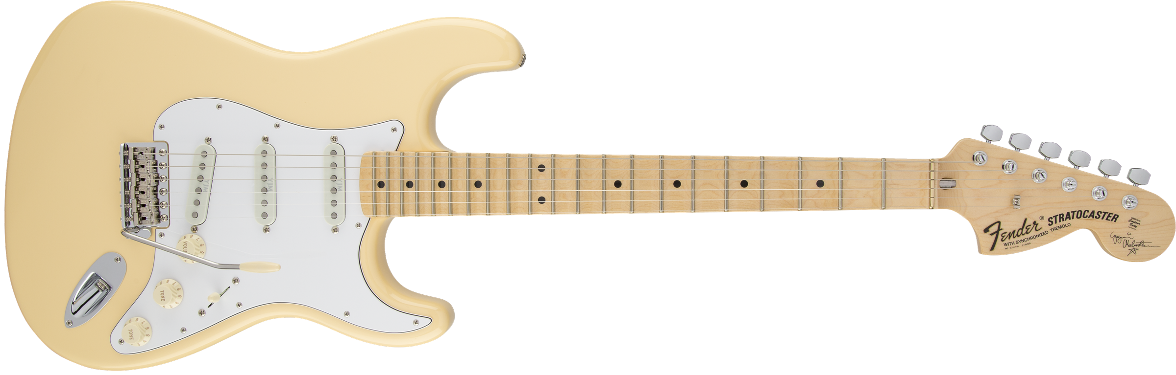 Yngwie Malmsteen Stratocaster®, Scalloped Rosewood Fingerboard, Vintage White