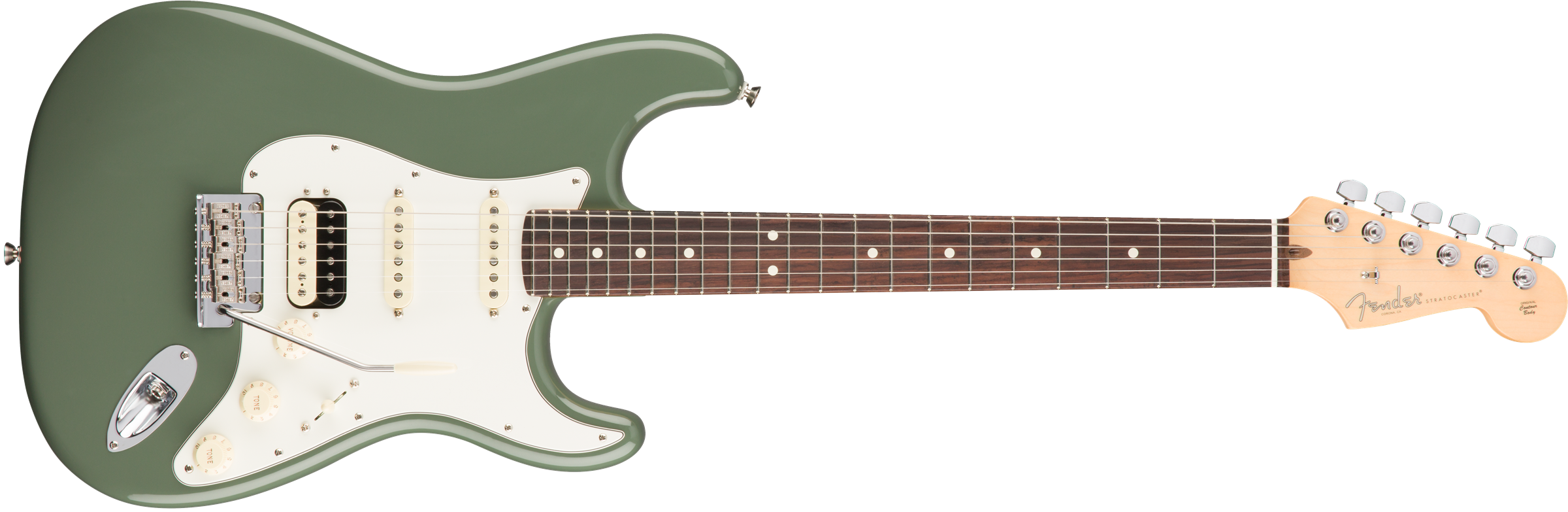 American Pro Stratocaster® HSS ShawBucker™, Maple Fingerboard, Antique Olive