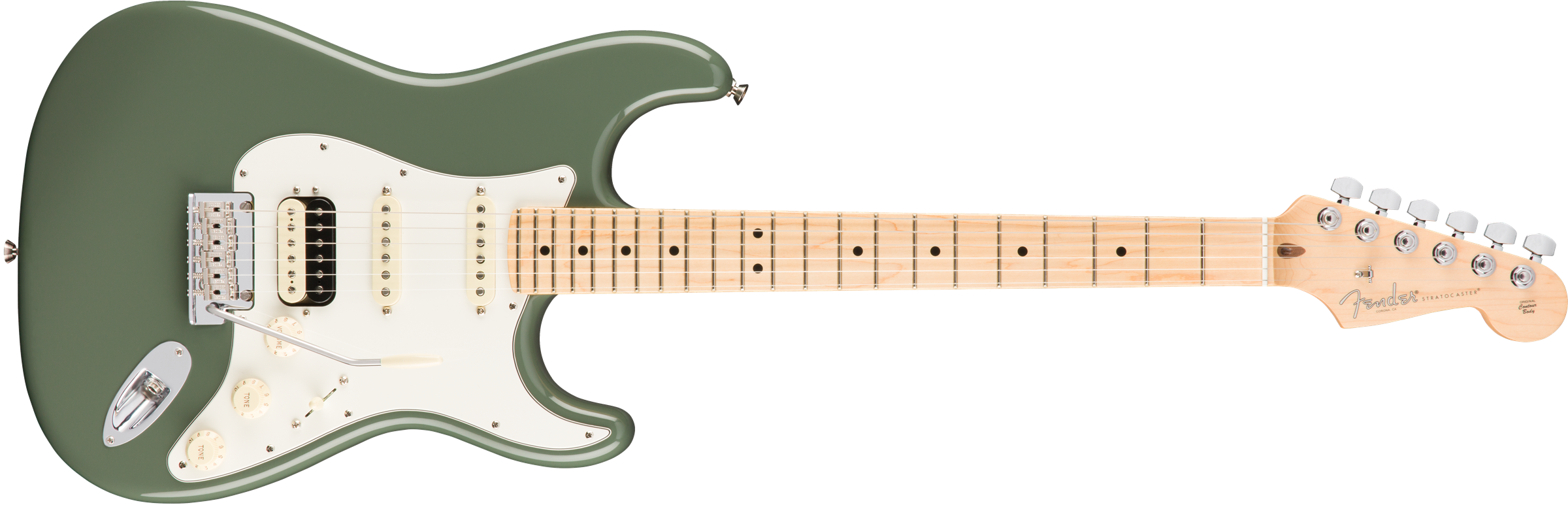 American Pro Stratocaster® HSS ShawBucker™, Maple Fingerboard, Antique Olive