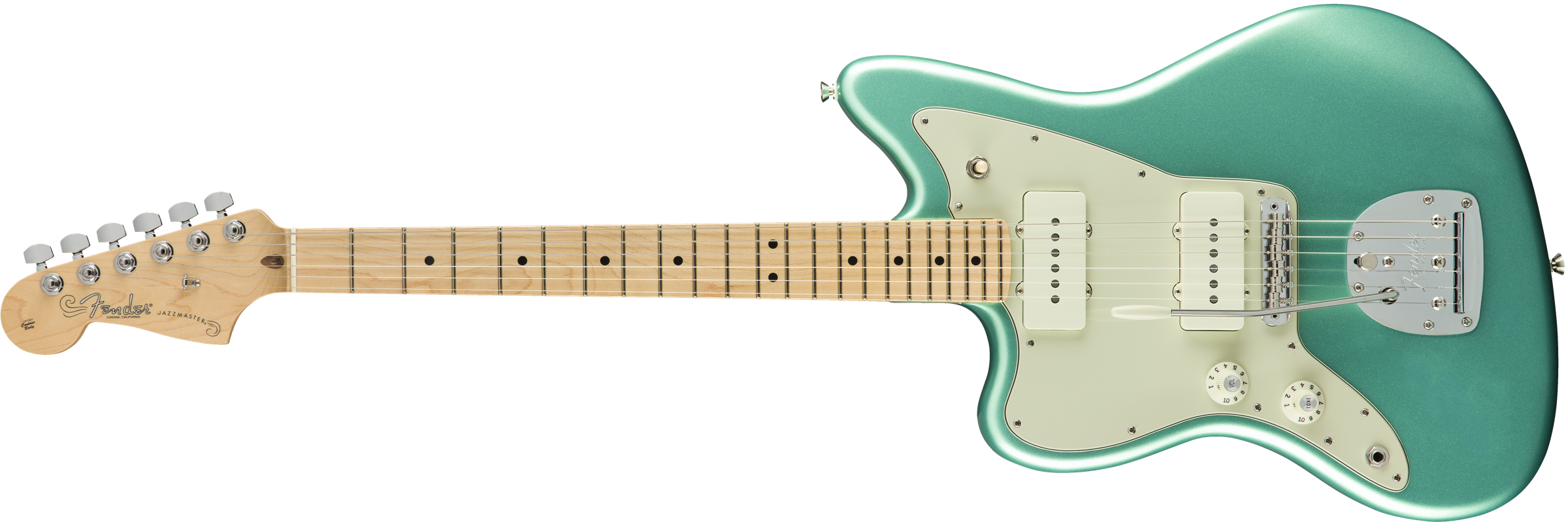 American Pro Left-Handed Jazzmaster®, Maple Fingerboard, Mystic Seafoam