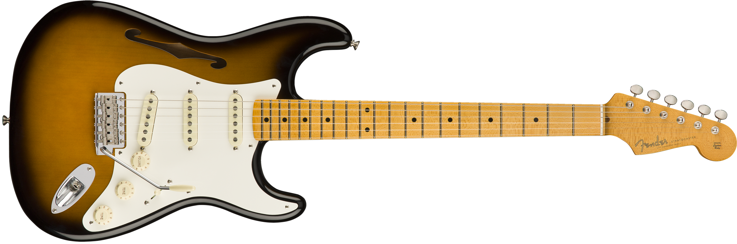 Eric Johnson Thinline Stratocaster®, Maple Fingerboard, 2-Color Sunburst