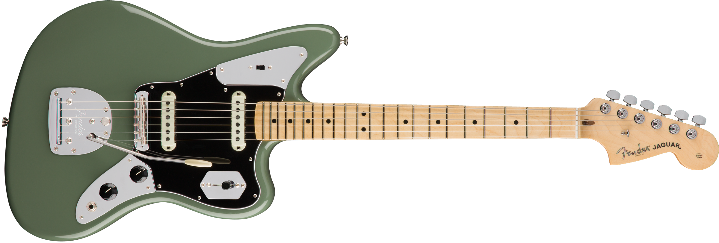 American Pro Jaguar®, Maple Fingerboard, Antique Olive