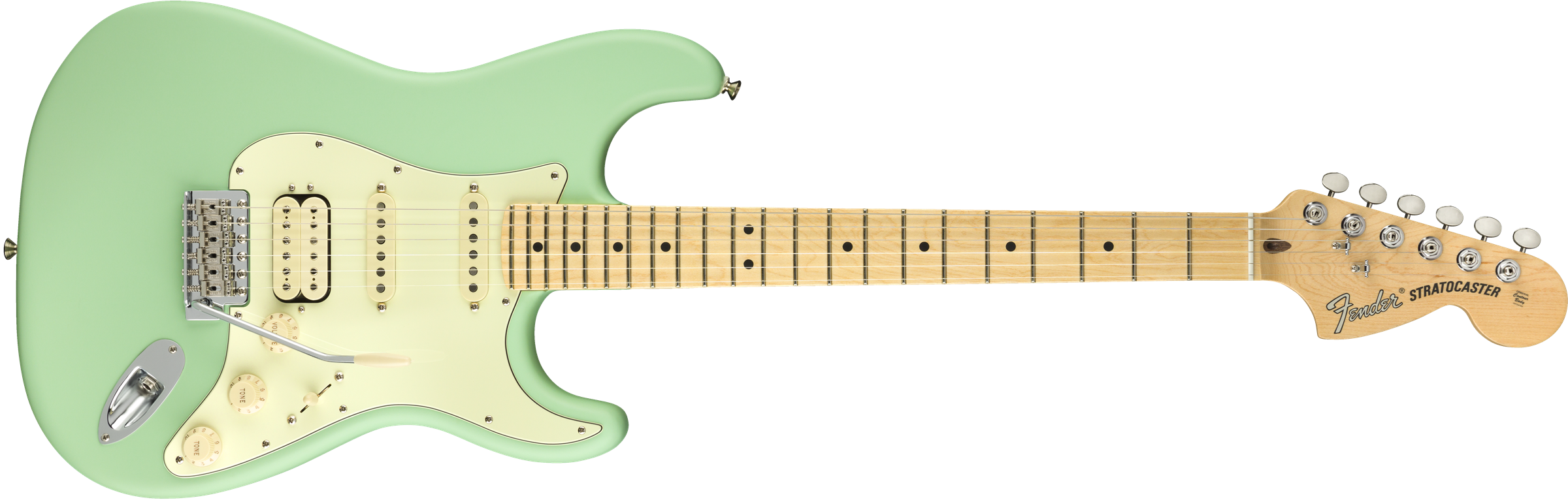 American Performer Stratocaster® HSS, Maple Fingerboard, Satin Surf Green