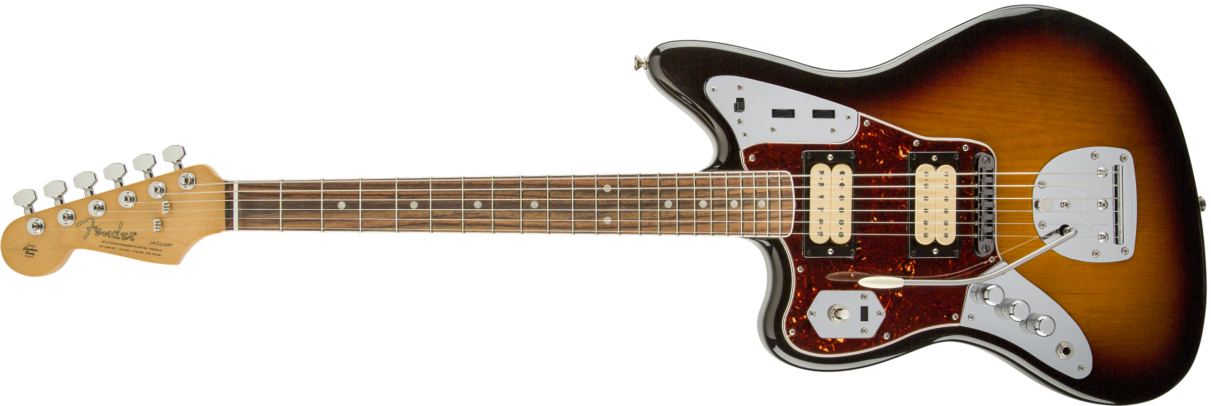 Kurt Cobain Jaguar® Left-Handed, Rosewood Fingerboard, 3-Color Sunburst