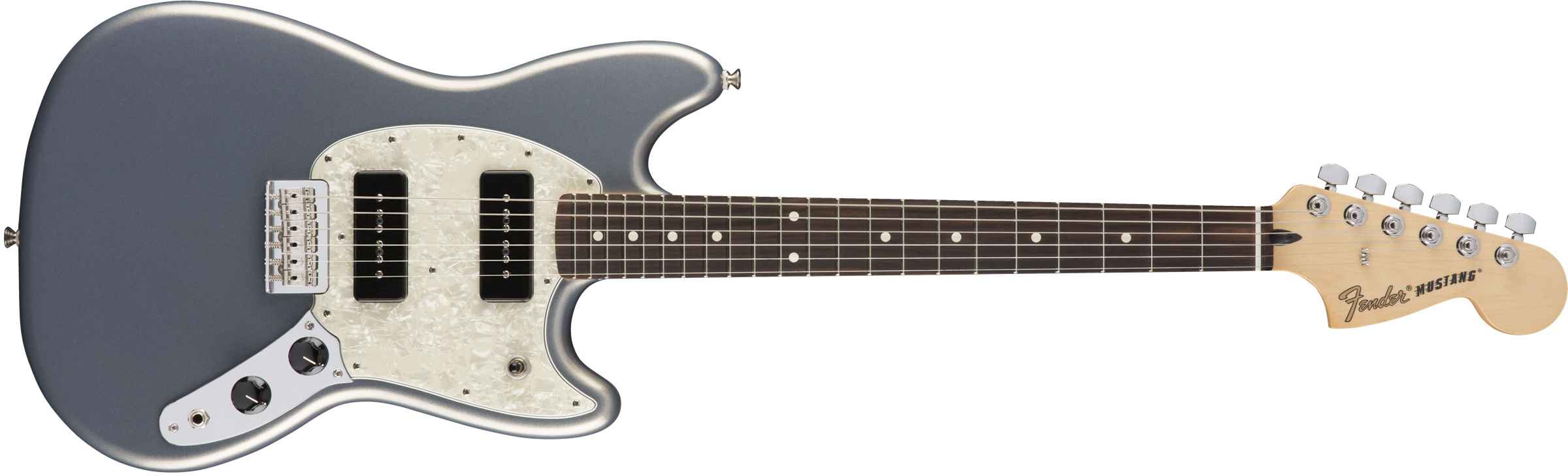 Mustang 90, Pau Ferro Fingerboard, Silver