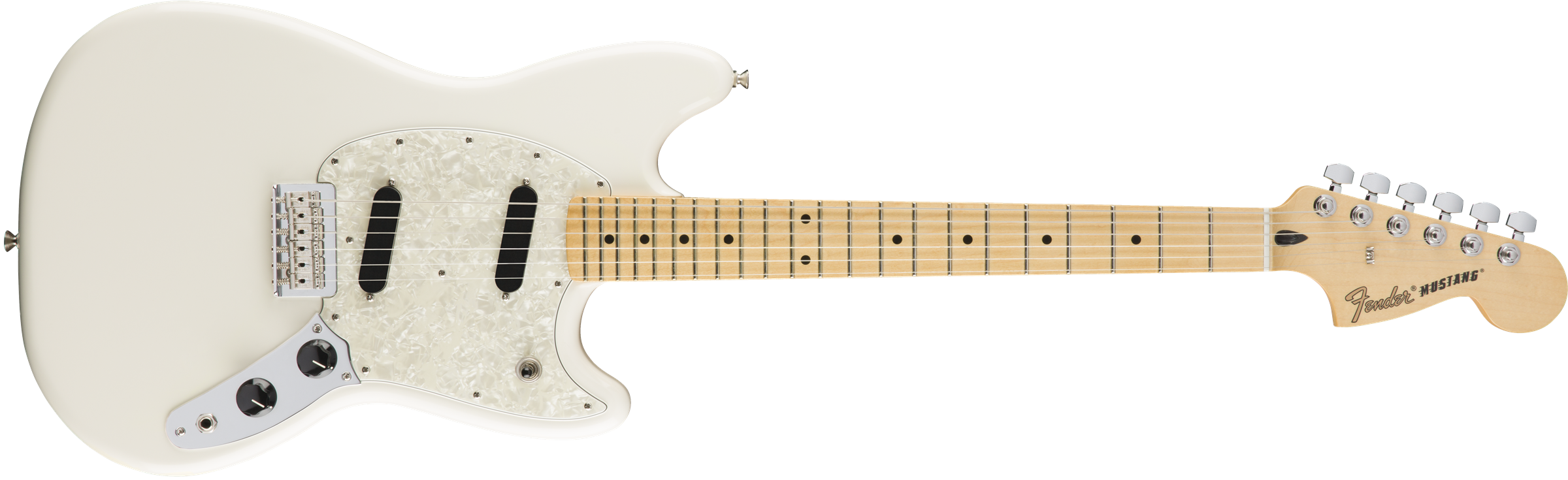 Mustang, Maple Fingerboard, Olympic White