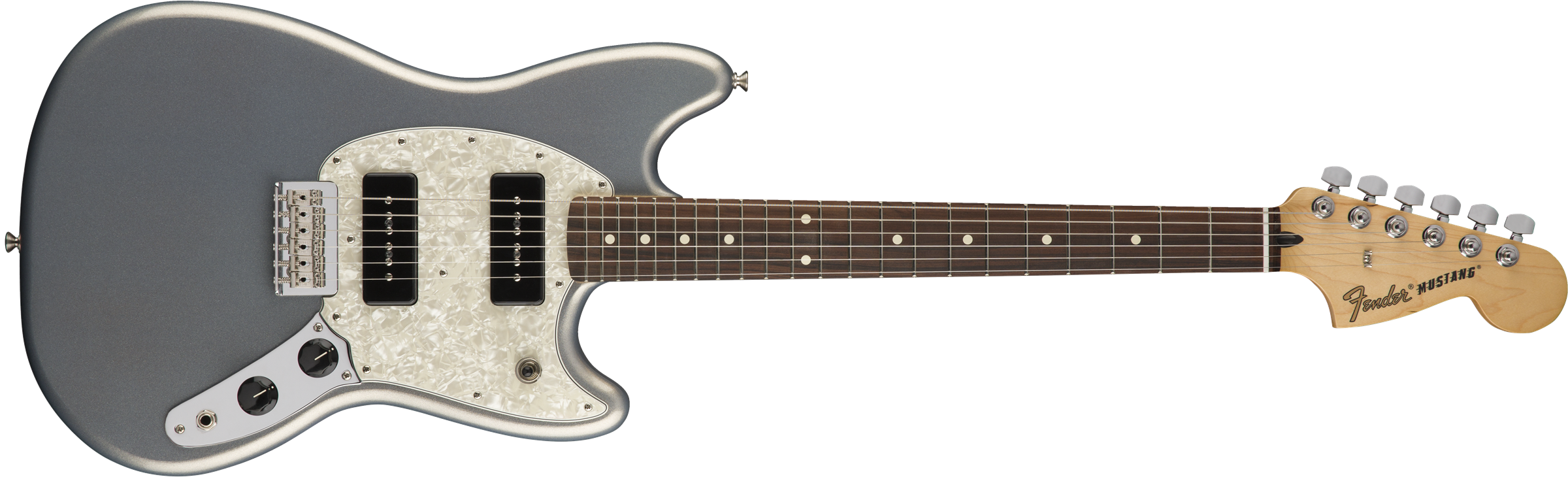 Mustang 90, Pau Ferro Fingerboard, Silver