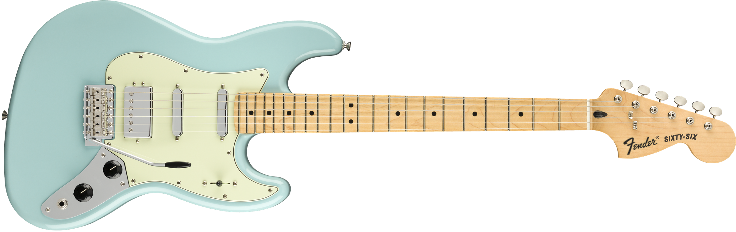 Fender® Sixty-Six™, Maple Fingerboard, 3-Color Sunburst