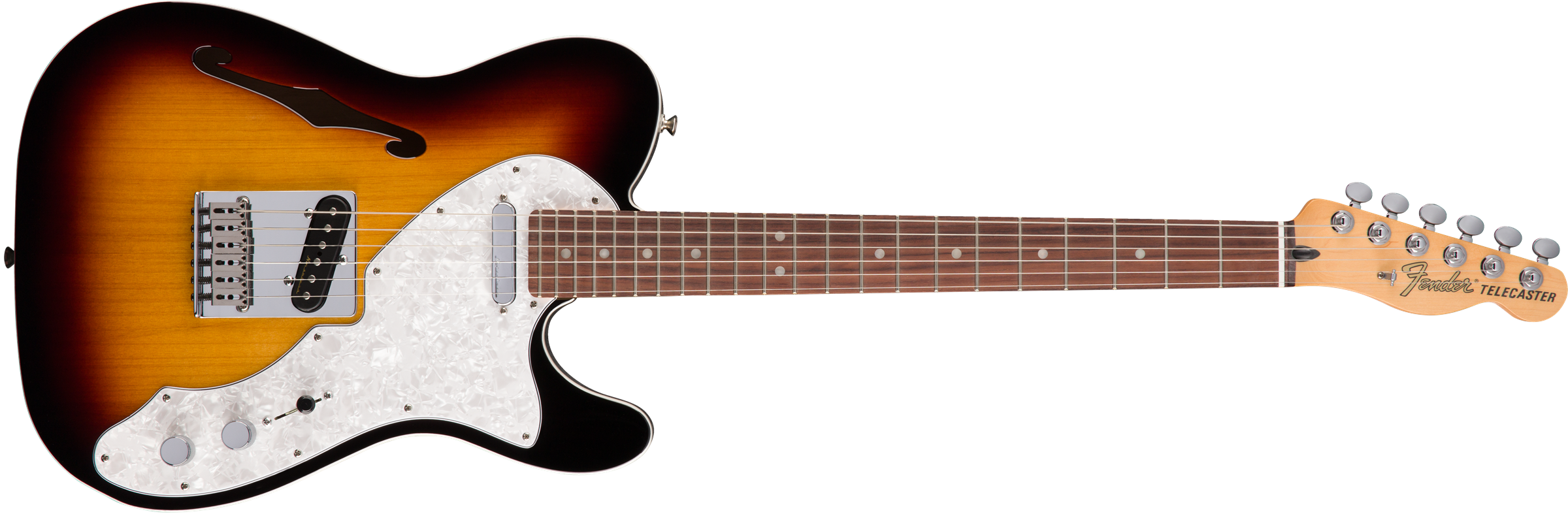 Deluxe Telecaster® Thinline, Pau Ferro Fingerboard, 3-Color Sunburst