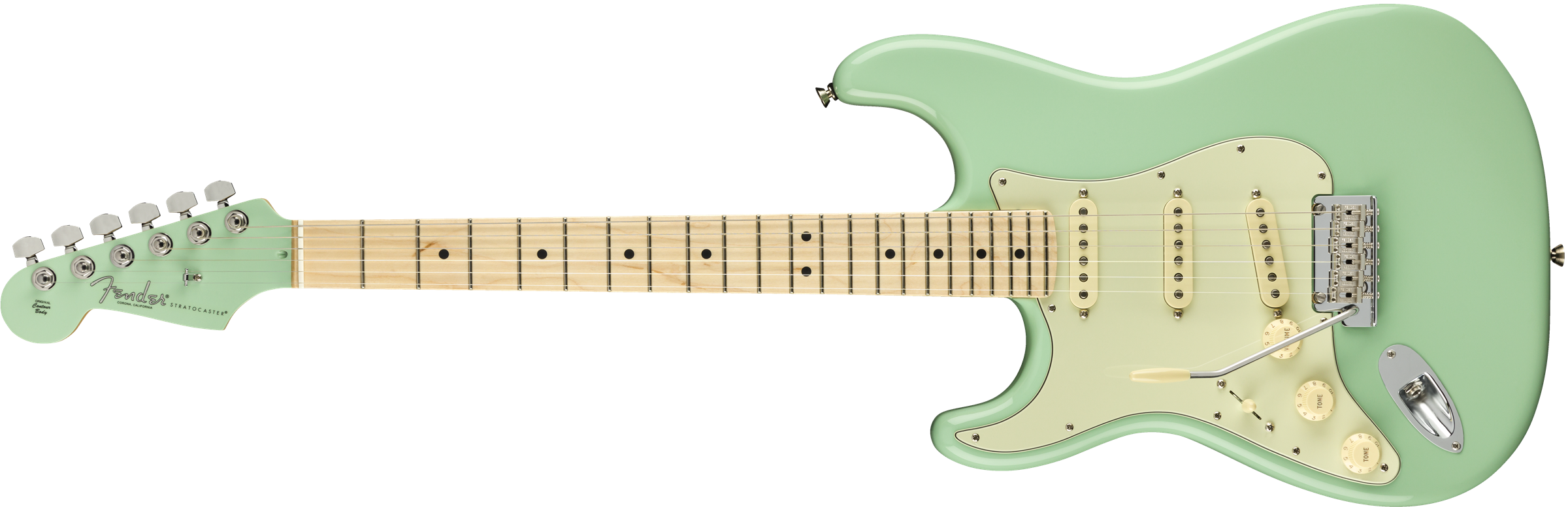 Limited Edition American Pro Stratocaster® Left-Hand, Maple Fingerboard, Surf Green with MHC