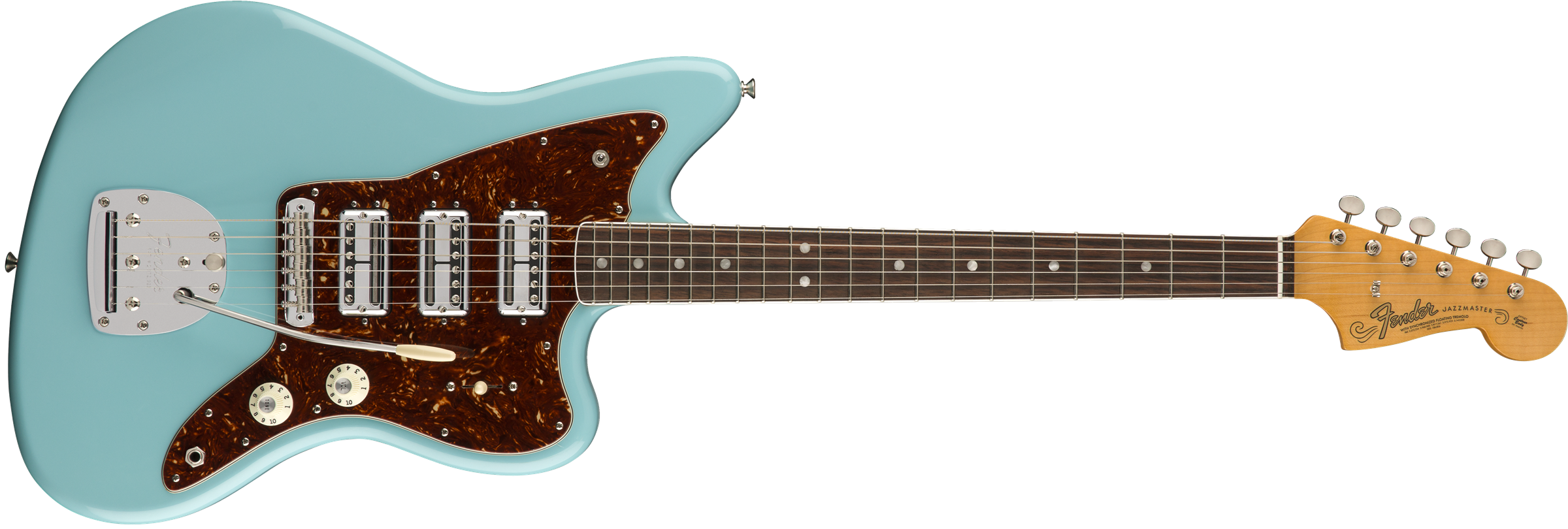 Limited Edition 60th Anniversary Triple Jazzmaster®, Rosewood Fingerboard, Daphne Blue