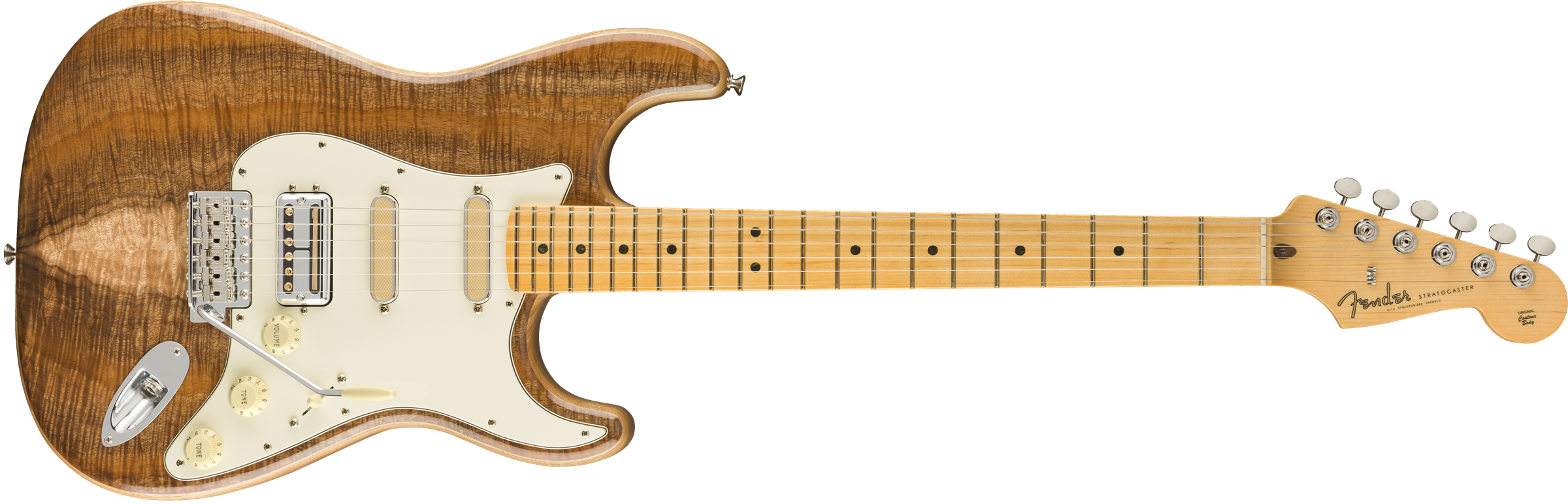 Rarities Flame Koa Top Stratocaster®, Maple Neck, Natural