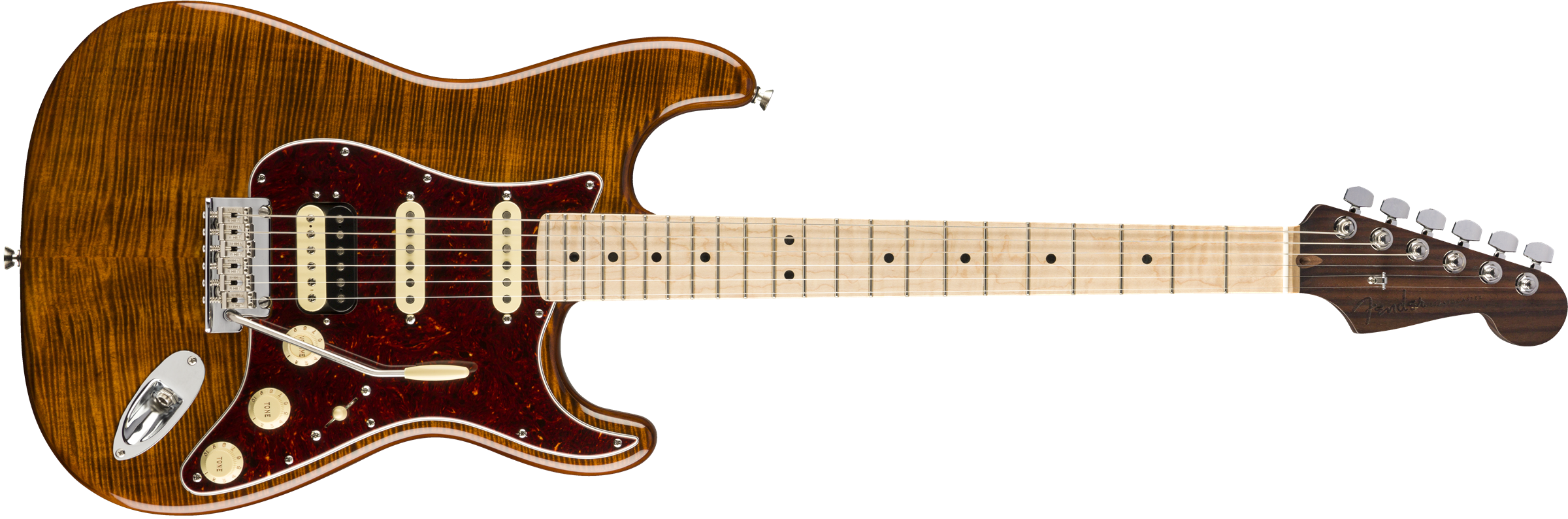 Rarities Flame Top Stratocaster®, Flame Maple Top, Rosewood neck with Maple Fingerboard, Golden Brown