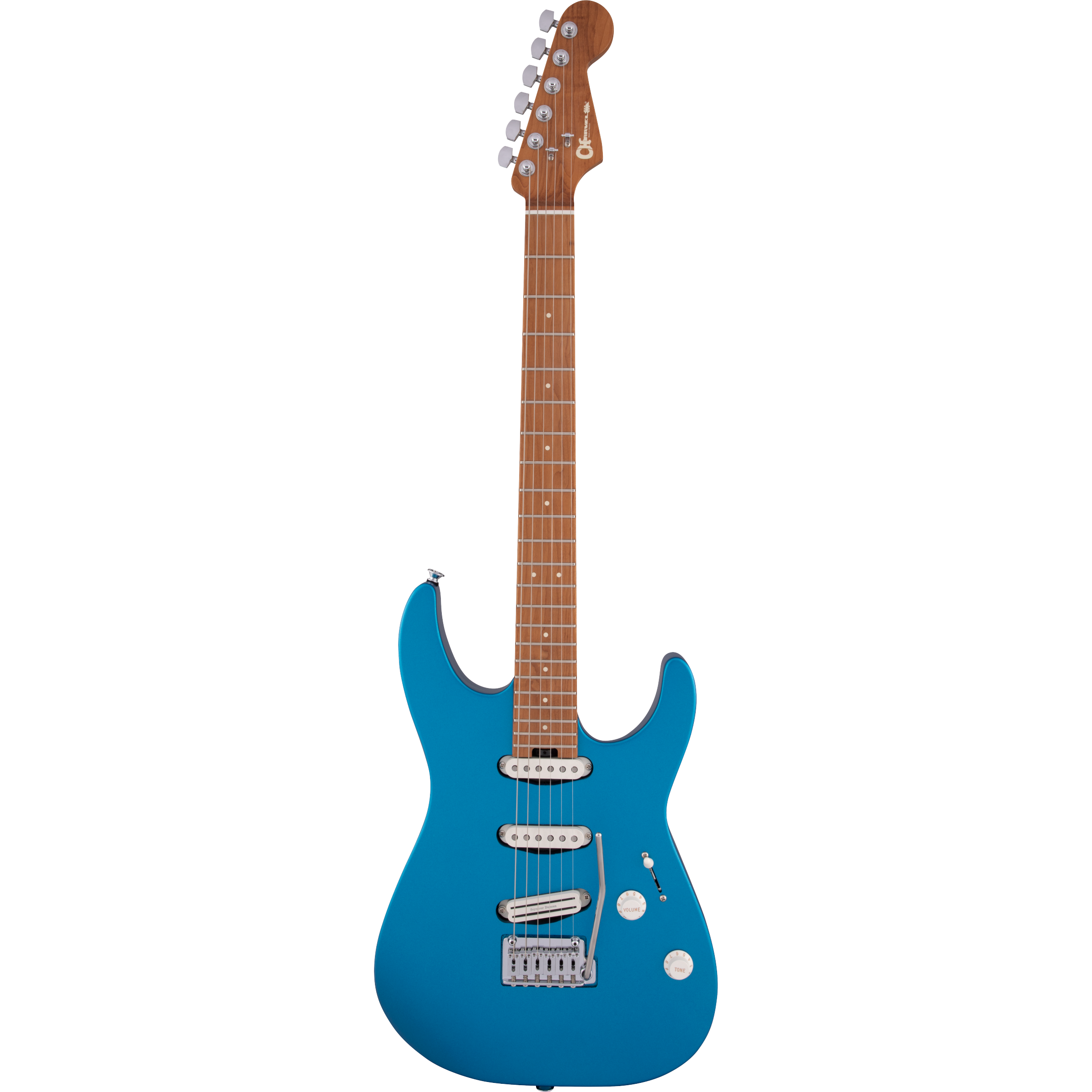 Charvel Pro-Mod DK22 SSS 2PT CM, Caramelized Maple Fingerboard, Electric Blue