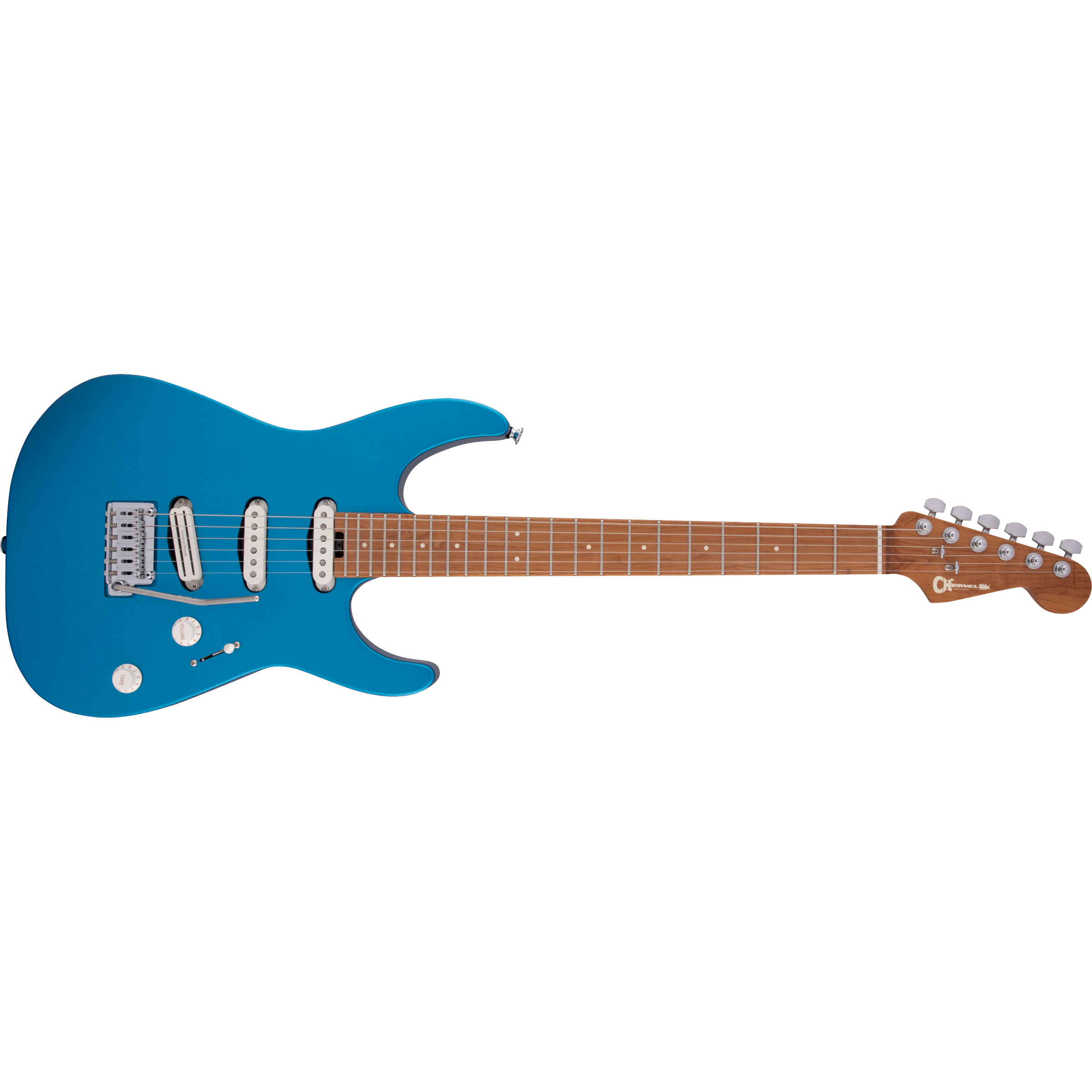 Charvel Pro-Mod DK22 SSS 2PT CM, Caramelized Maple Fingerboard, Electric Blue