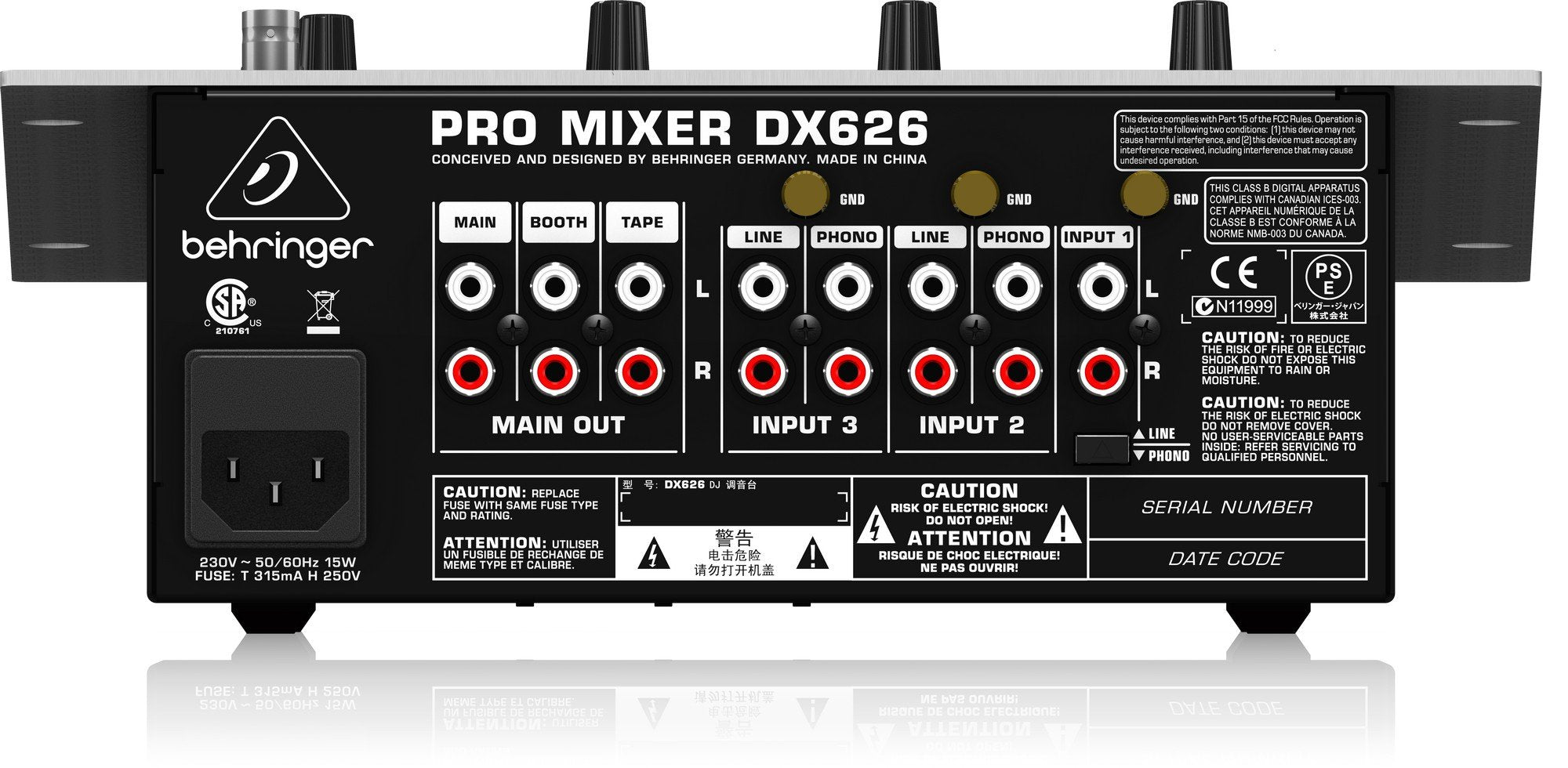 Behringer DJ Mixer Pro Series DX626