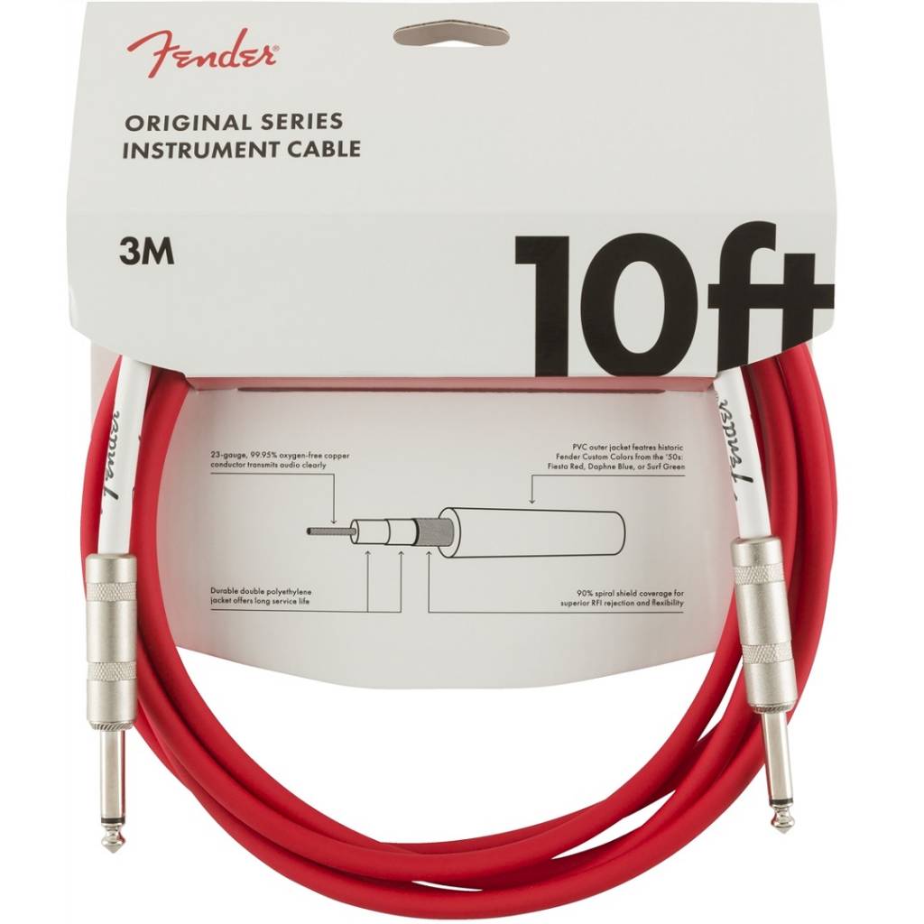 Fender Original Series Instrument Cable 3m(10ft) Accessories Fiesta Red CB Music Centre Fender