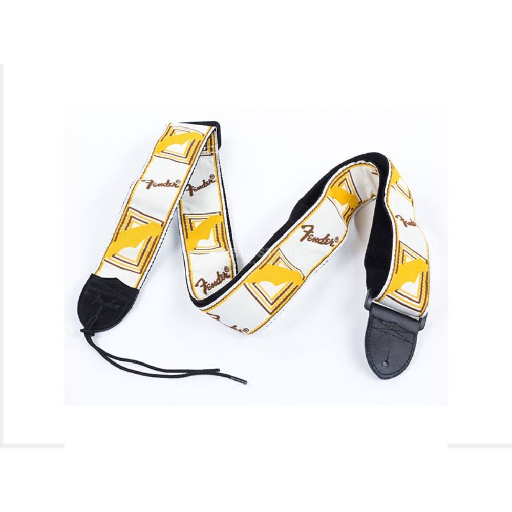 Fender Monogrammed Strap Accessories White/Yellow CB Music Centre Fender