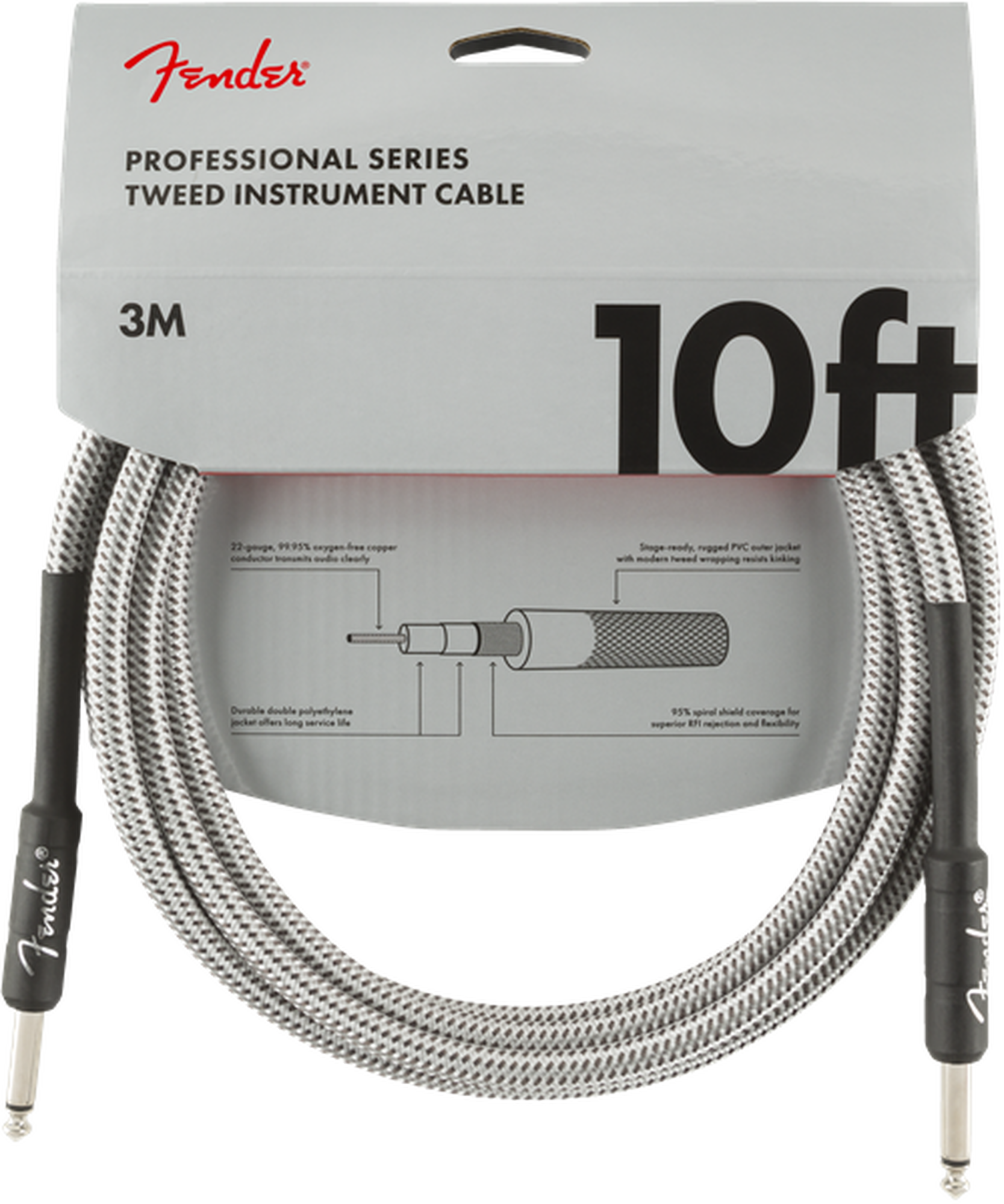 Fender Professional Series Instrument Cable 3.3m(10ft) Accessories  CB Music Centre Fender