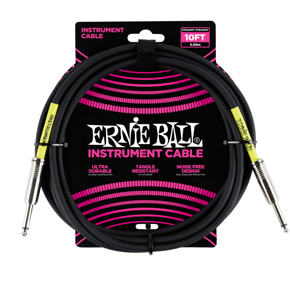 Ernie Ball Classic Instrument Cable 10' Accessories Black CB Music Centre Ernie Ball