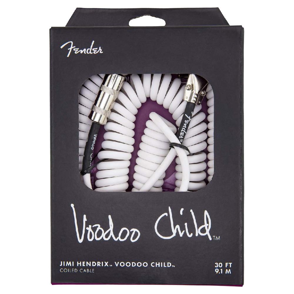 Fender Jimi Hendrix Voodoo Child Coiled Cable 9.1m(30ft) Accessories White CB Music Centre Fender