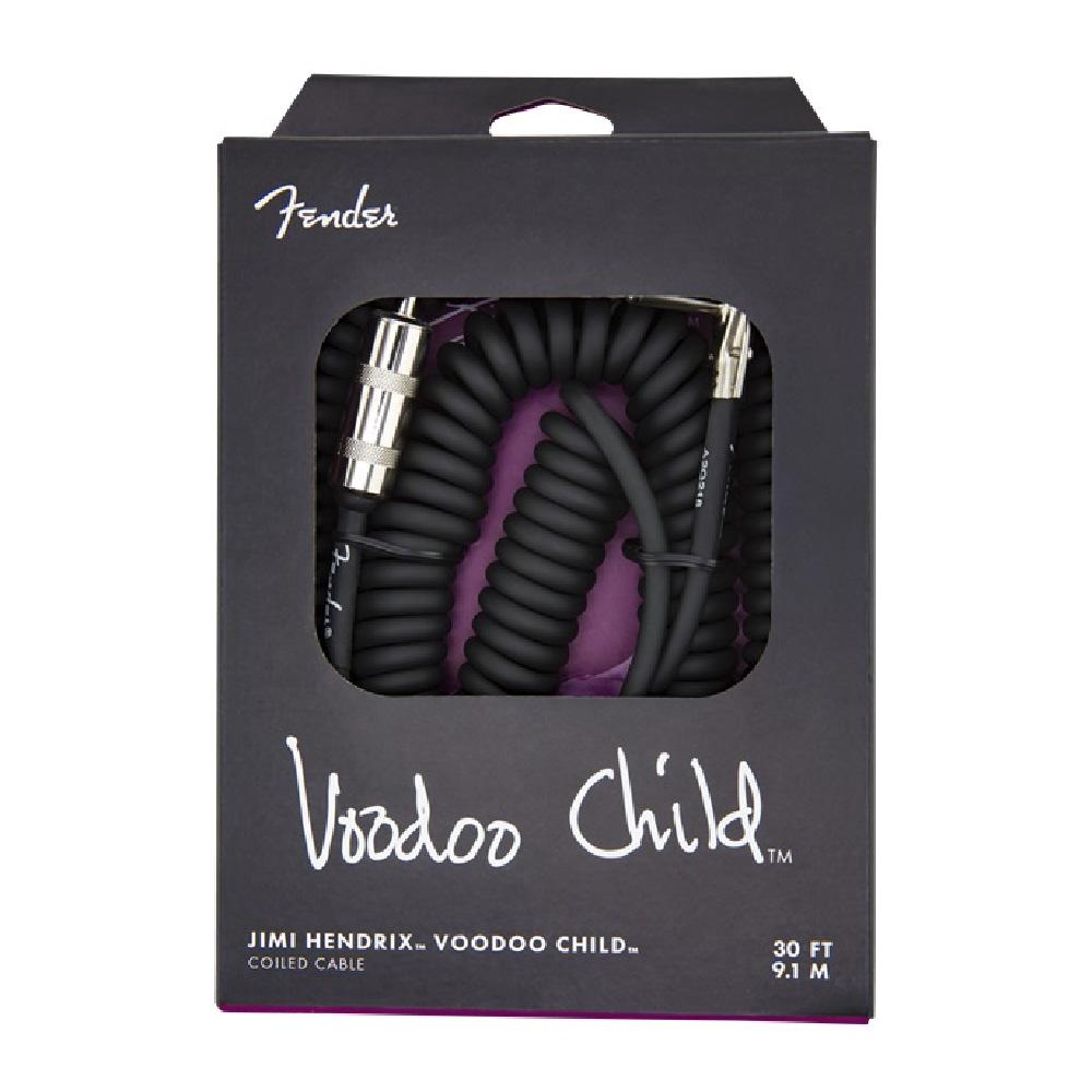 Fender Jimi Hendrix Voodoo Child Coiled Cable 9.1m(30ft) Accessories Black CB Music Centre Fender