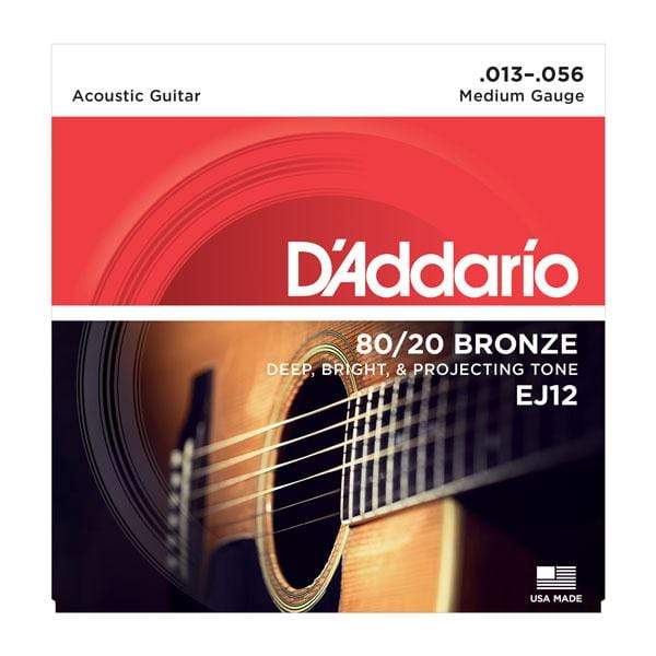 D'Addario 80/20 Bronze Acoustic Strings Strings EJ12 CB Music Centre D'Addario