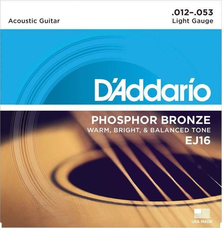 D'Addario Acoustic Light EJ16 Strings  CB Music Centre D'Addario