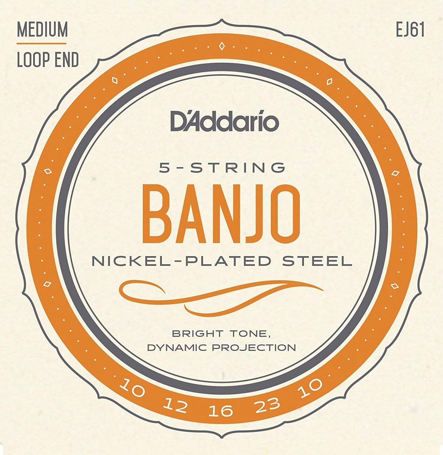 D'Addario Banjo Strings - Nickel Plated Steel Strings EJ61 CB Music Centre D'Addario