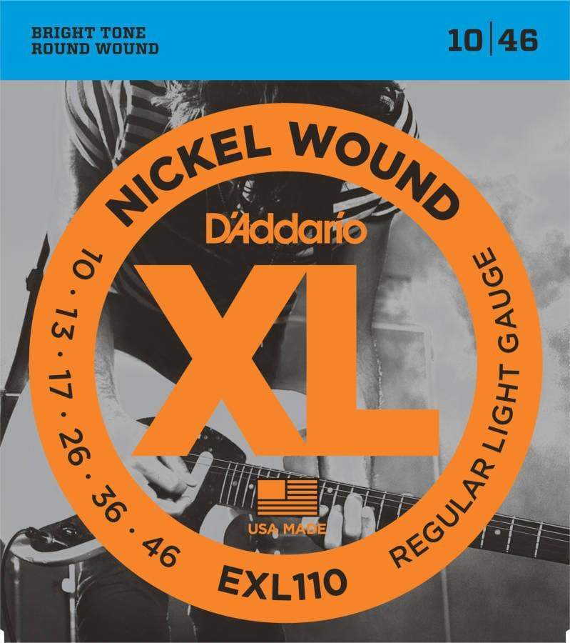 D'Addario XL Nickel Would Electric Strings Strings EXL110 CB Music Centre D'Addario