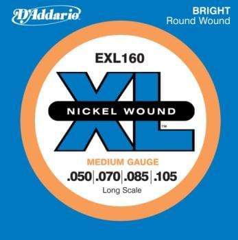 D'Addario XL Nickel Wound Bass Strings EXL160 Strings  CB Music Centre D'Addario