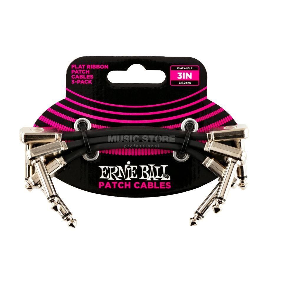 Ernie Ball Flat Ribbon Patch Cables 3 Pack - 3 Inch