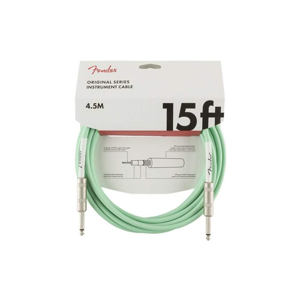 Fender Original Series Instrument Cable 4.5m(15ft) Accessories Surf Green CB Music Centre Fender