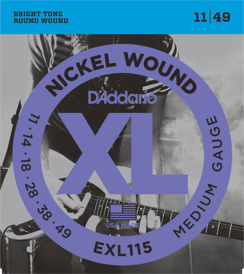 D'Addario XL Nickel Would Electric Strings Strings EXL115 CB Music Centre D'Addario