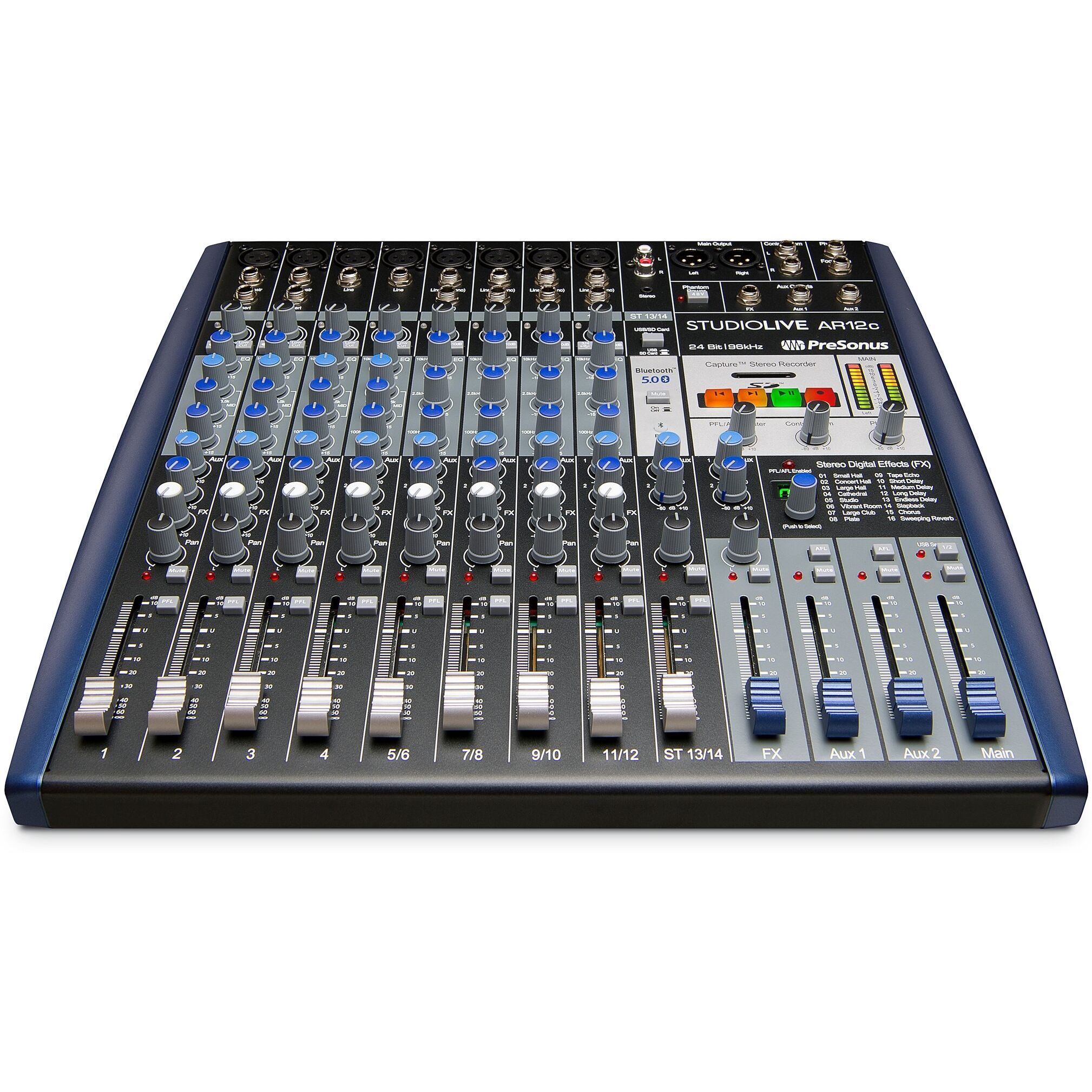 StudioLive AR12C: 12-channel USB-C™ Compatible Audio Interface / Analog Mixer / Stereo SD Recorder